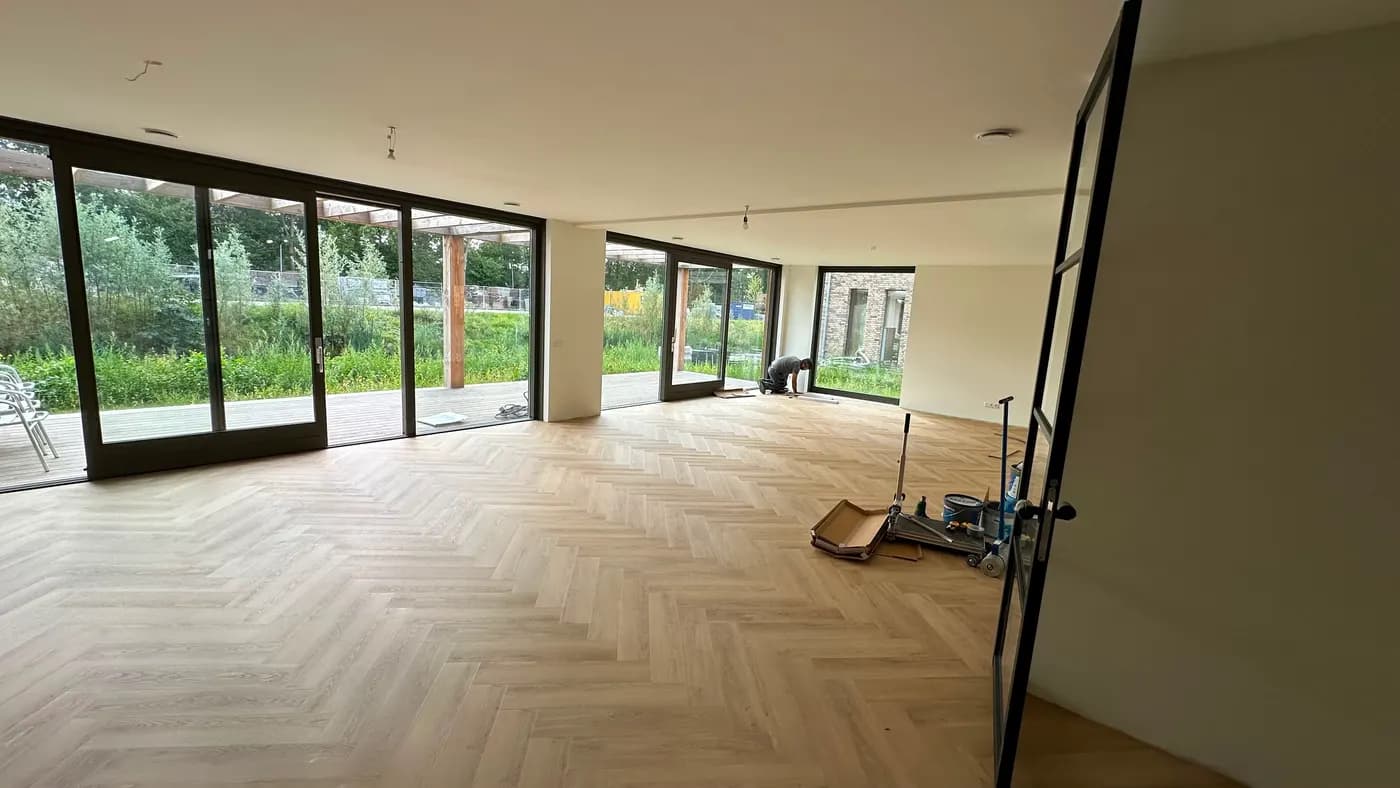 Open leefruimte in visgraat